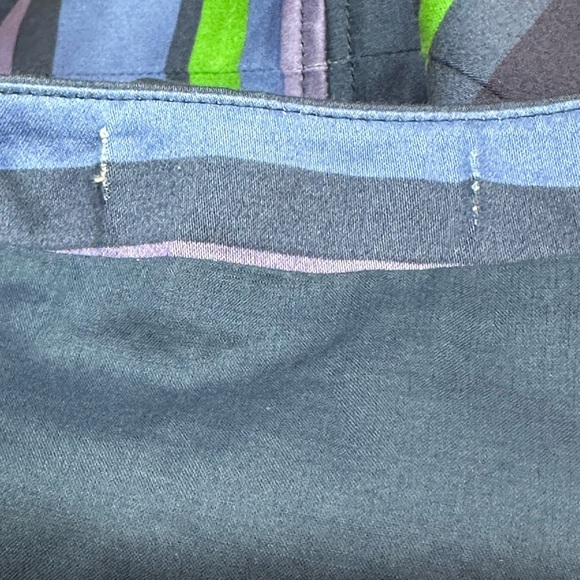 Boden Stripe Navy/Purple/Green Sheath Dress‎ with Statement Necklace – Size 18 - Picture 7 of 13